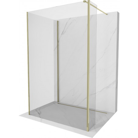 Mexen Kioto ścianka prysznicowa Walk-in 100 x 75 x 30 cm, transparent, złota - 800-100-075-221-50-00-030