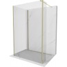 Mexen Kioto ścianka prysznicowa Walk-in 100 x 75 x 30 cm, transparent, złota - 800-100-075-221-50-00-030