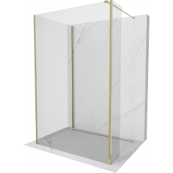 Mexen Kioto ścianka prysznicowa Walk-in 110 x 75 x 30 cm, transparent, złota - 800-110-075-221-50-00-030