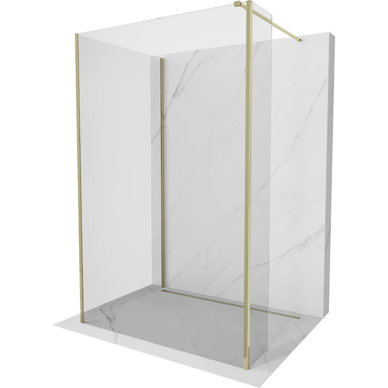 Mexen Kioto dušisein Walk-in 120 x 95 x 30 cm, läbipaistev, kuldne - 800-120-095-221-50-00-030