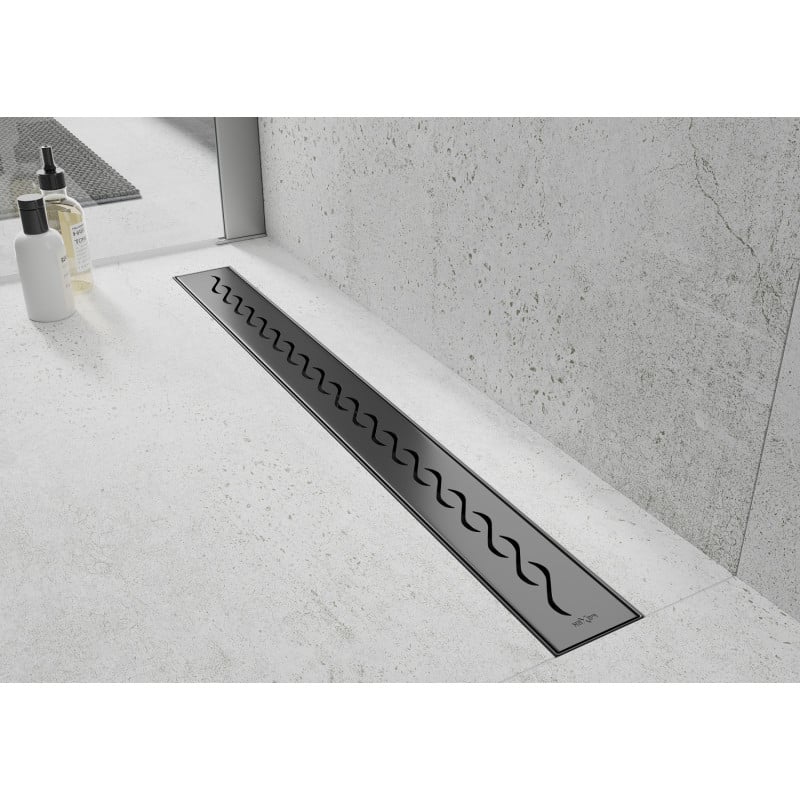 Mexen Flat M18 desagüe lineal 70 cm, negro - 1723070-15