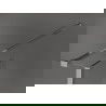Mexen Kioto Duschwand Walk-in 90 x 70 x 40 cm, schwarzer Rahmen, Chrom - 800-090-070-221-01-70-040