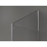 Mexen Kioto Duschwand Walk-in 140 x 70 x 40 cm, schwarzer Rahmen, Chrom - 800-140-070-221-01-70-040