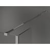 Mexen Kioto Duschwand Walk-in 140 x 70 x 40 cm, schwarzer Rahmen, Chrom - 800-140-070-221-01-70-040