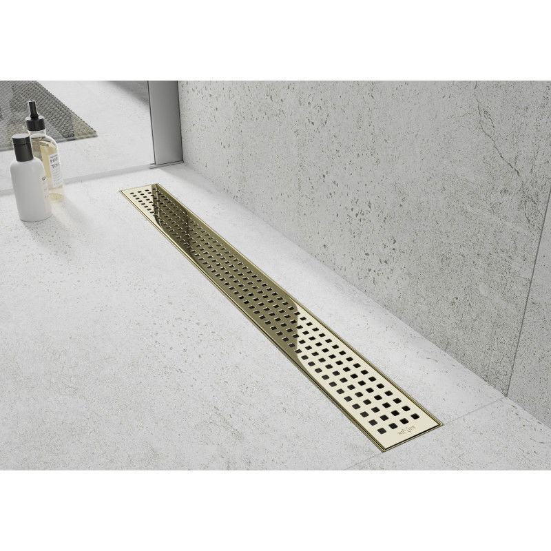 Mexen Flat M08 mascherina per scarico lineare 100 cm, oro - 1525100