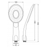 Mexen R-73 1-functie handdouche, chroom/wit - 79573-02