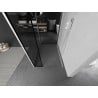 Mexen Kioto paroi de douche Walk-in 120 x 80 x 30 cm, cadre noir, blanc - 800-120-080-221-20-70-030