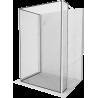 Mexen Kioto ścianka prysznicowa Walk-in 120 x 100 x 30 cm, czarny wzór, biała - 800-120-100-221-20-70-030