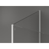 Mexen Kioto Tuš pregrada Walk-in 130 x 100 x 30 cm, črn okvir, bela - 800-130-100-221-20-70-030