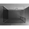 Mexen Kioto Duschwand Walk-in 140 x 110 x 40 cm, schwarzer Rahmen, weiß - 800-140-110-221-20-70-040