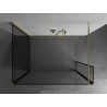 Mexen Kioto dušisein Walk-in 120 x 90 x 30 cm, must raam, kuldne - 800-120-090-221-50-70-030