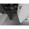 Mexen Kioto pršni zaslon Walk-in 140 x 90 x 40 cm, črn okvir, zlat - 800-140-090-221-50-70-040