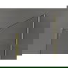 Mexen Kioto Duschwand Walk-in 140 x 100 x 40 cm, schwarzer Rahmen, gold - 800-140-100-221-50-70-040