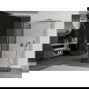 Mexen Kioto Duschwand Walk-in 140 x 110 x 40 cm, schwarzes Muster, Gold - 800-140-110-221-50-70-040