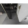 Mexen Kioto paroi de douche Walk-in 100 x 70 x 40 cm, motif noir, or brossé - 800-100-070-221-55-70-040