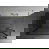 Mexen Kioto douchescherm Walk-in 140 x 70 x 40 cm, zwarte omlijsting, goud geborsteld - 800-140-070-221-55-70-040