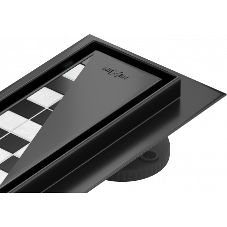 Mexen Flat M13 linear drain 2-in-1 130 cm, black - 1710130