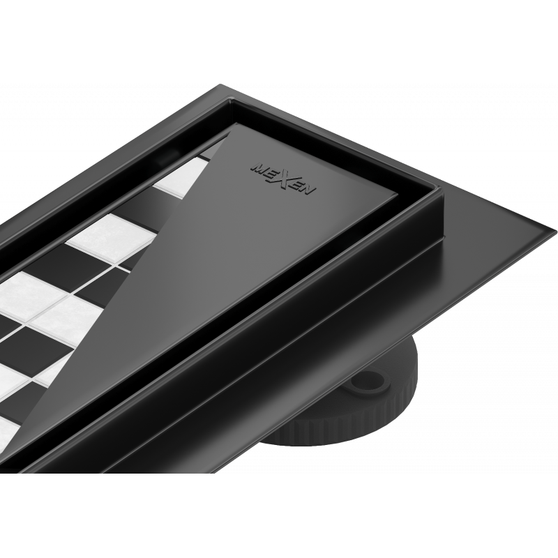 Mexen Flat M13 linjär avlopp 2-i-1 150 cm, svart - 1710150