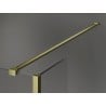 Mexen Kioto paroi de douche Walk-in 140 x 120 x 40 cm, motif noir, finition dorée - 800-140-120-221-55-70-040