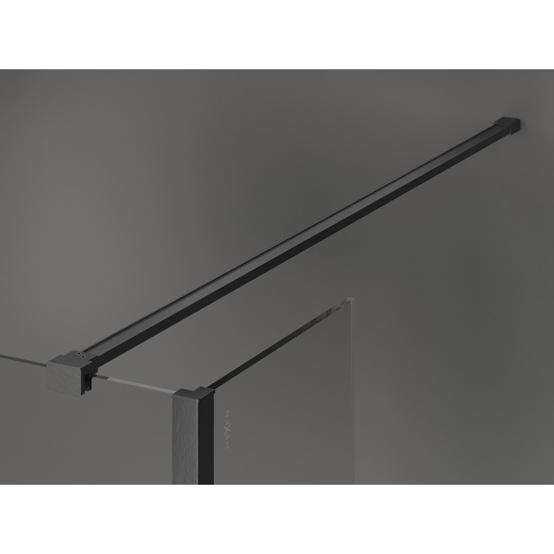Mexen Kioto Dušisein Walk-in 140 x 105 x 30 cm, läbipaistev, harjatud relvahall - 800-140-105-221-66-00-030