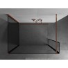 Mexen Kioto dušisein Walk-in 140 x 100 x 30 cm, must raam, roosa kuld - 800-140-100-221-60-70-030