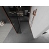 Mexen Kioto dušisein Walk-in 140 x 100 x 30 cm, must raam, roosa kuld - 800-140-100-221-60-70-030