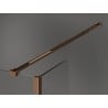 Mexen Kioto dušisein Walk-in 140 x 100 x 30 cm, must raam, roosa kuld - 800-140-100-221-60-70-030