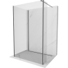 Mexen Kioto ścianka prysznicowa Walk-in 135 x 80 x 40 cm, transparent, gun gray szczotkowany - 800-135-080-221-66-00-040