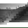 Mexen Kioto Walk-in Duschwand 135 x 120 x 40 cm, transparent, gun gray gebürstet - 800-135-120-221-66-00-040