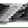 Mexen Kioto douchewand Walk-in 120 x 120 x 40 cm, zwarte rand, geborsteld koper - 800-120-120-221-65-70-040