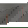 Mexen Kioto Duschabtrennung Walk-in 140 x 110 x 40 cm, schwarzer Rahmen, gebürstetes Kupfer - 800-140-110-221-65-70-040