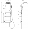 Mexen Dazz opbouw douche set met regendouche en kraan, zwart- 78107-70