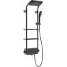 Mexen Dazz surface-mounted shower set with shower head and faucet, black- 78107-70