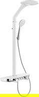 Mexen Bolt exposed shower set with rain shower and mixer, white/chrome - 78108-20