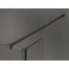 Mexen Kioto Duschabtrennung Walk-in 120 x 120 x 40 cm, schwarzer Rahmen, gebürstet Gun Gray - 800-120-120-221-66-70-040