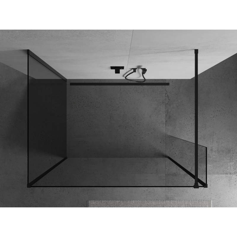 Mexen Kioto dušisein Walk-in 140 x 100 x 30 cm, läbipaistev, must - 800-140-100-221-70-00-030