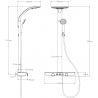 Mexen Bolt Aufputz-Duschset mit Regenbrause und Armatur, schwarz - 78108-70