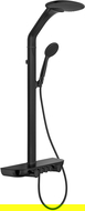Mexen Bolt Aufputz-Duschset mit Regenbrause und Armatur, schwarz - 78108-70