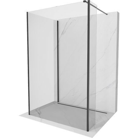 Mexen Kioto ścianka prysznicowa Walk-in 100 x 90 x 40 cm, transparent, czarna - 800-100-090-221-70-00-040