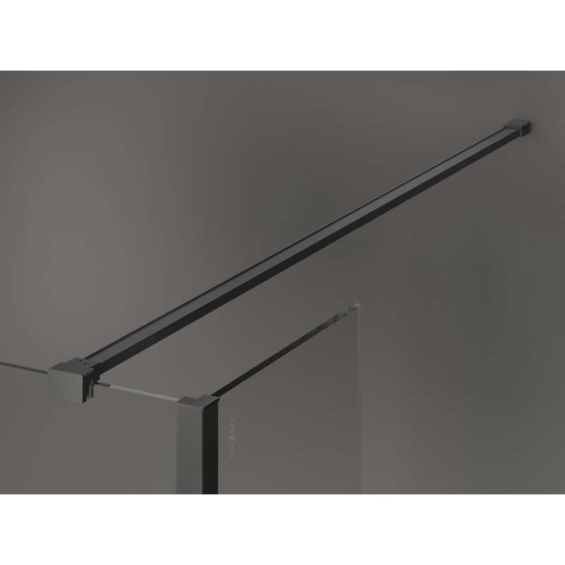 Mexen Kioto suihkuseinä Walk-in 140 x 105 x 30 cm, läpinäkyvä, gun metal - 800-140-105-221-95-00-030