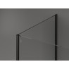 Mexen Kioto Duschwand Walk-in 120 x 115 x 40 cm, transparent, schwaarz - 800-120-115-221-70-00-040