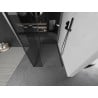 Mexen Kioto paroi de douche Walk-in 140 x 75 x 40 cm, transparent, gun metal - 800-140-075-221-95-00-040