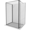Mexen Kioto zidni tuš Walk-in 120 x 90 x 30 cm, crni okvir, crna - 800-120-090-221-70-70-030
