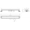 Mexen Flat 360° M33 draaibare lijnafvoer 80 cm, inox - 1033080-40