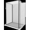 Mexen Kioto ścianka prysznicowa Walk-in 100 x 80 x 40 cm, czarny wzór, czarna - 800-100-080-221-70-70-040