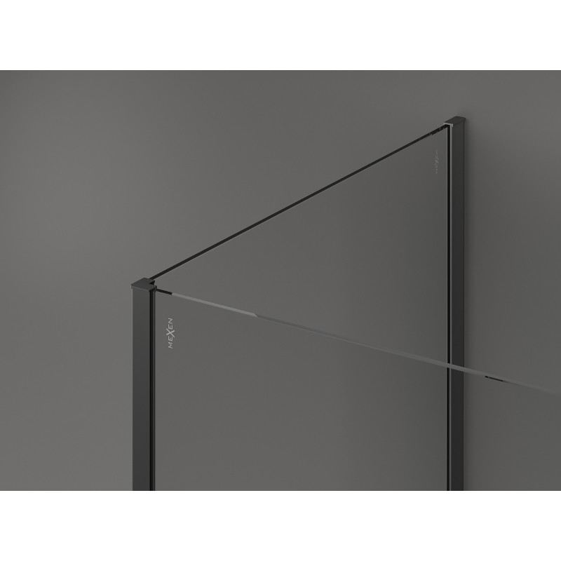 Mexen Kioto dušisein Walk-in 125 x 95 x 40 cm, läbipaistev, gun metal - 800-125-095-221-95-00-040