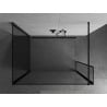 Mexen Kioto paroi de douche Walk-in 120 x 80 x 40 cm, motif noir, noir - 800-120-080-221-70-70-040