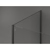 Mexen Kioto tuš stena Walk-in 130 x 100 x 40 cm, transparentna, gun metal - 800-130-100-221-95-00-040