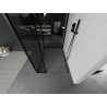 Mexen Kioto walk-in tuš pregrada 100 x 90 x 40 cm, črn okvir, črna - 800-100-090-221-70-70-040