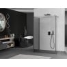 Mexen Kioto Duschwand Walk-in 125 x 110 x 40 cm, transparent, gun metal - 800-125-110-221-95-00-040